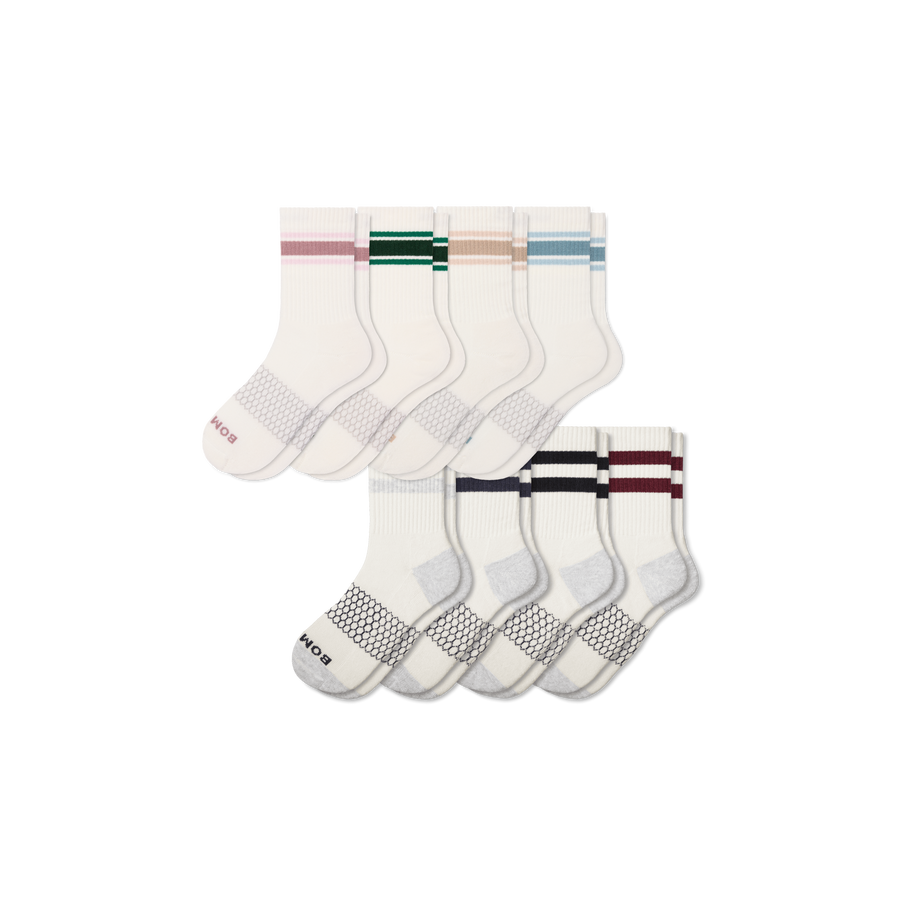 Women's Vintage Stripes Half Calf Sock 8-Pack - Daily Pick
