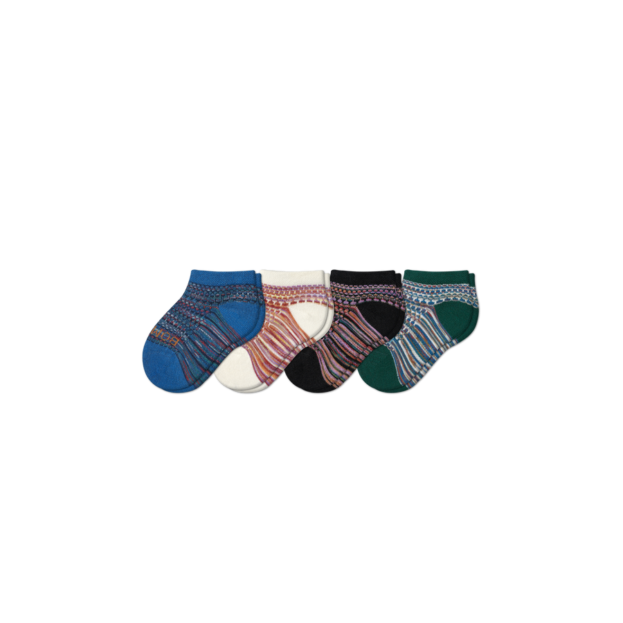 Toddler Mosaic Ankle Sock 4-Pack - Soft Step