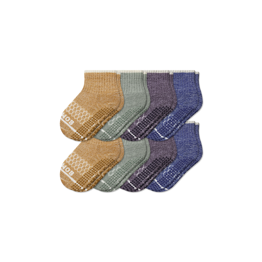 Toddler Merino Wool Blend Gripper Calf Sock 8-Pack - Easy Choice