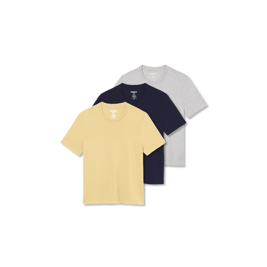 Women's Pima Cotton Crew Neck T-Shirt 3-Pack - Modern Touch