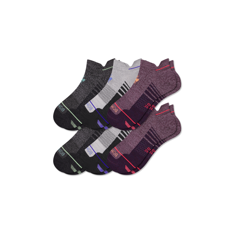 Men's Merino Wool Blend Run Ankle 6-Pack - Modern Touch