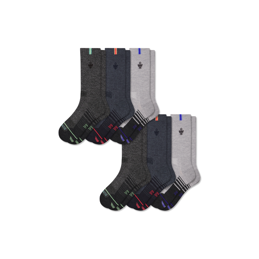 Women's Merino Wool Blend Run Calf Sock 6-Pack - Premium Pick