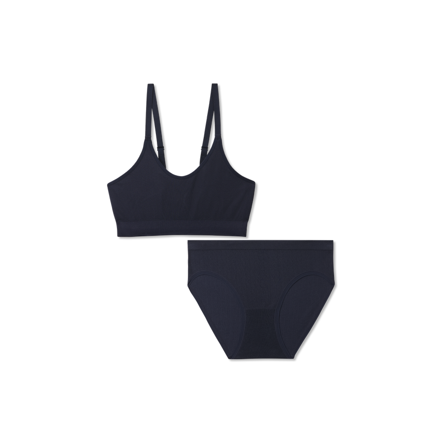 Women's Seamless Scoop Bralette + Brief Pack - All Day Comfort