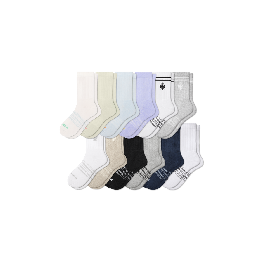 Women's Half Calf Sock 12-Pack - Simple Style