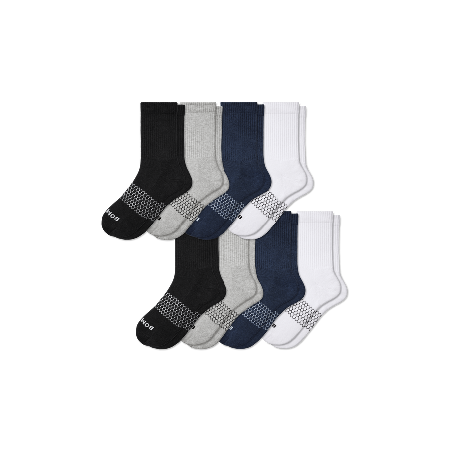 Men's Solids Half Calf Sock 8-Pack - Daily Cushion