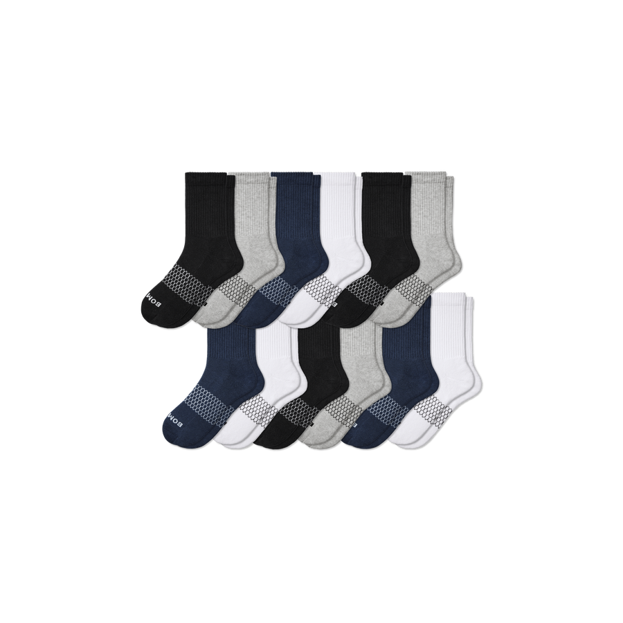 Men's Solids Half Calf Sock 12-Pack - Modern Touch