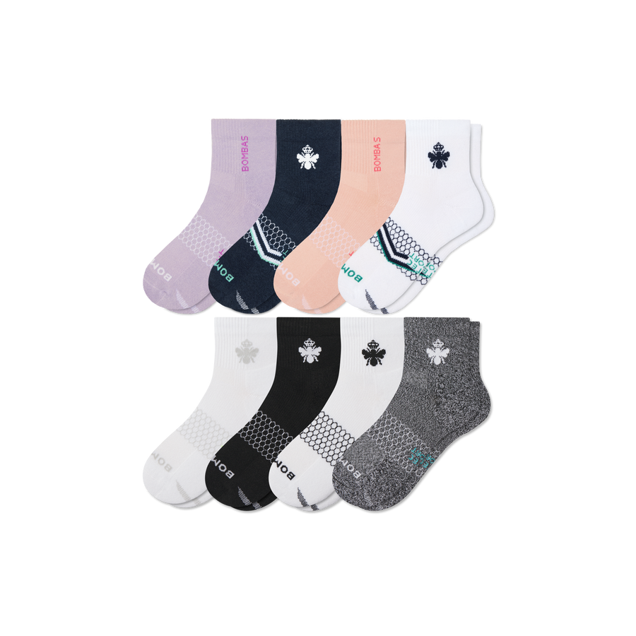 Women's All Sport Quarter Sock 8-Pack - Travel Pair
