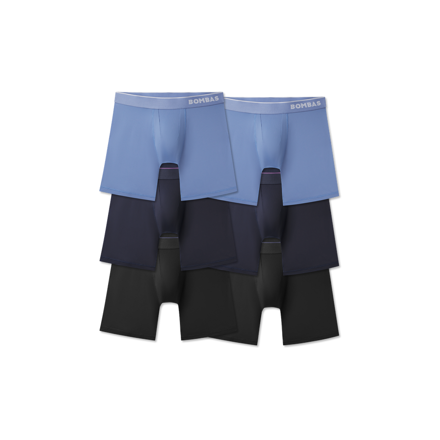 Men's Sport Flyless Boxer Brief 6-Pack - Light Support