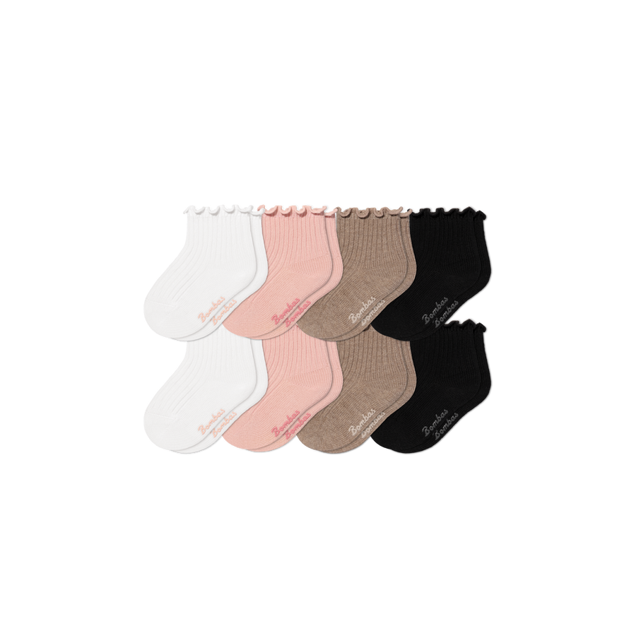 Baby Ruffle Rib Calf Sock 8-Pack (0-6 Months) - Ready Pair