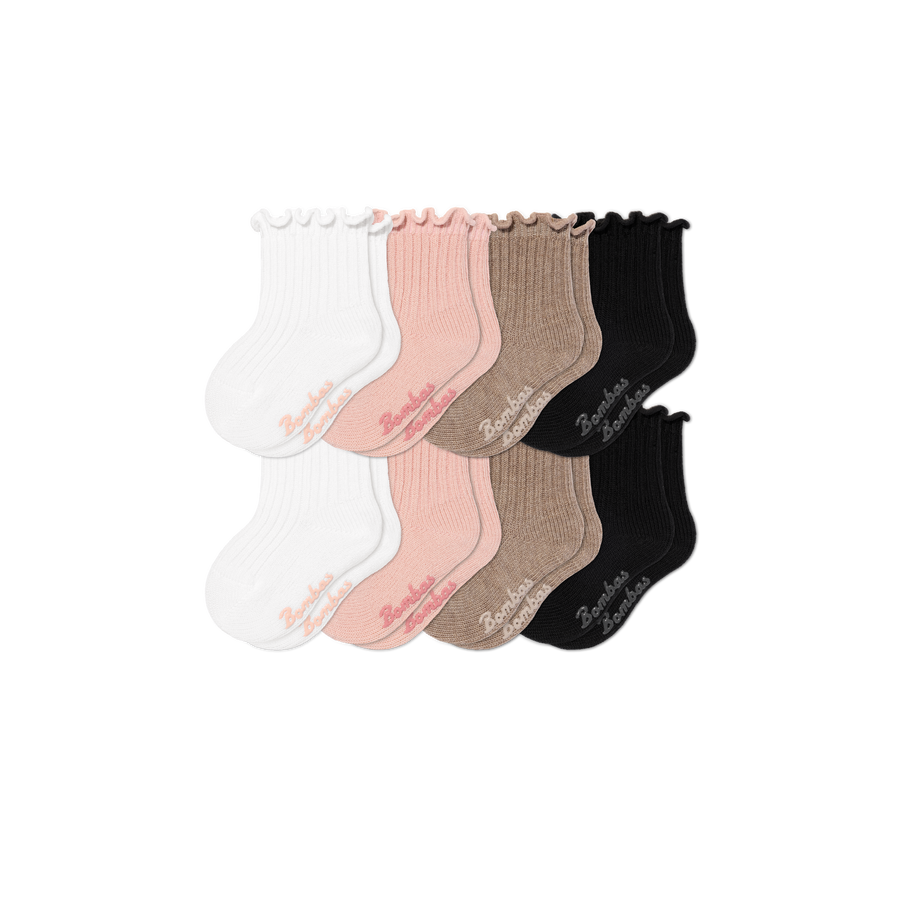 Baby Ruffle Rib Calf Sock 8-Pack (6-12 Months) - Essential Ready
