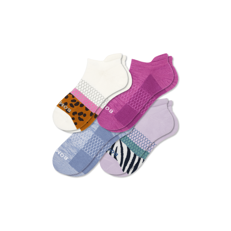 Women's Wild Wear Ankle Sock 4-Pack - Soft Step