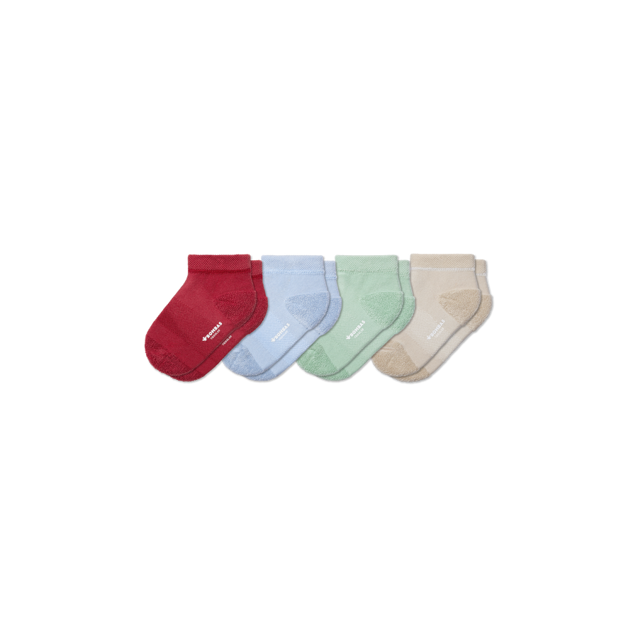 Toddler Terry Ankle Sock 4-Pack - Clean Finish