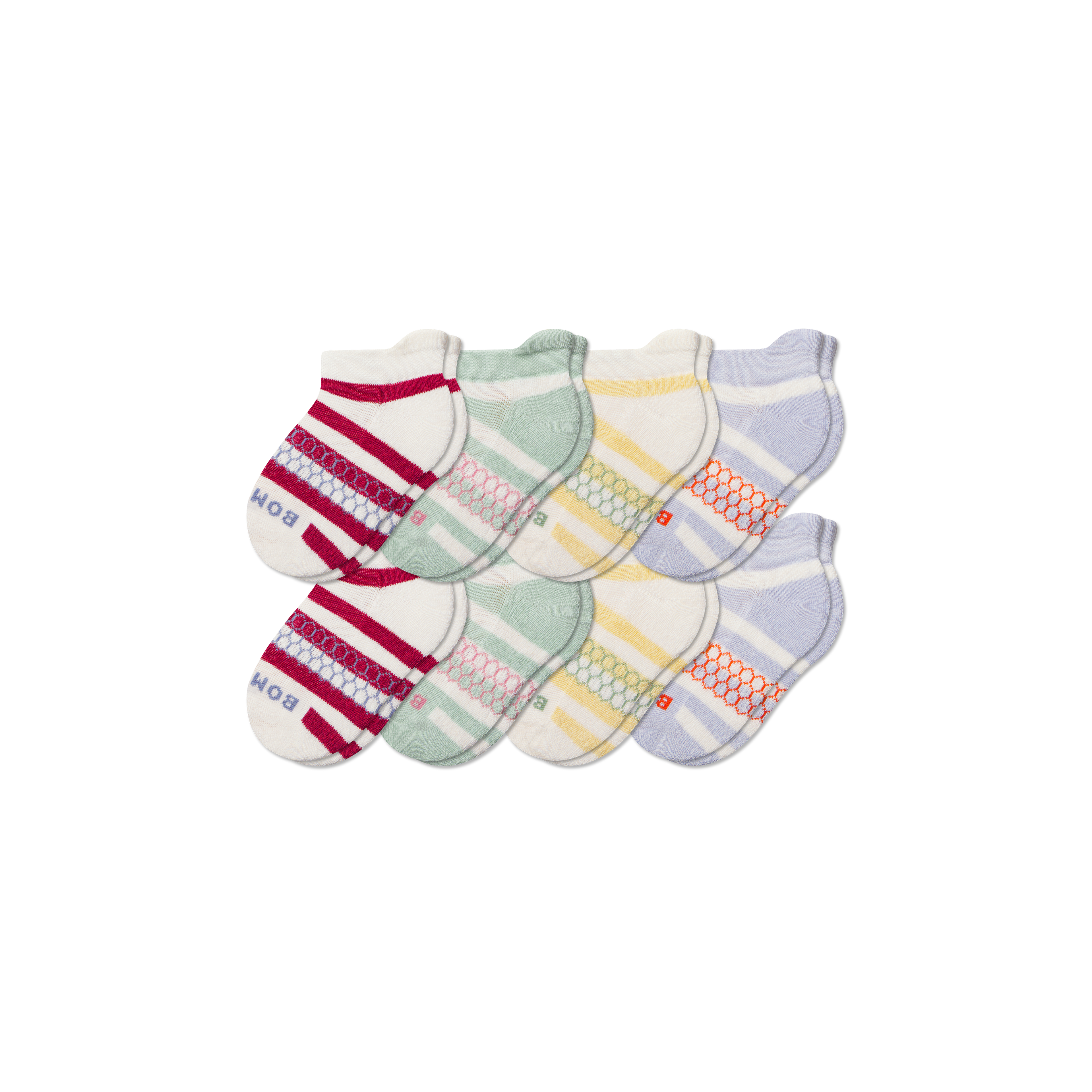 Junior Ankle Sock 8-Pack - mint stripe mix L
