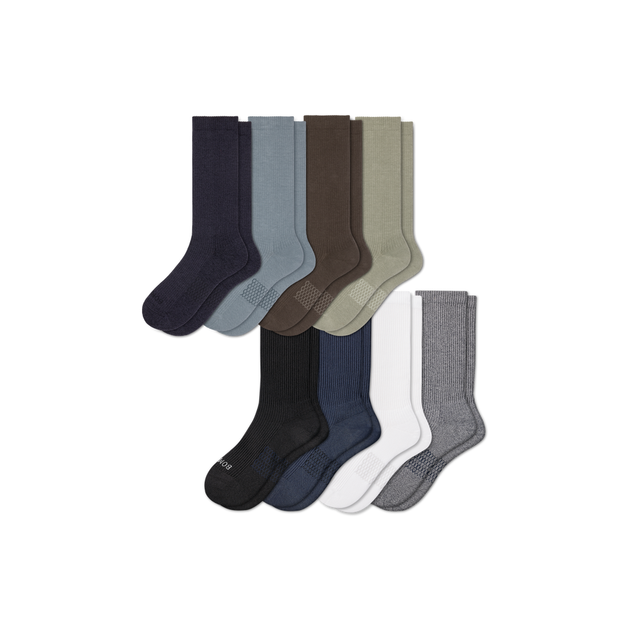 Men's Modern Rib Calf Sock 8-Pack - Daily Cushion