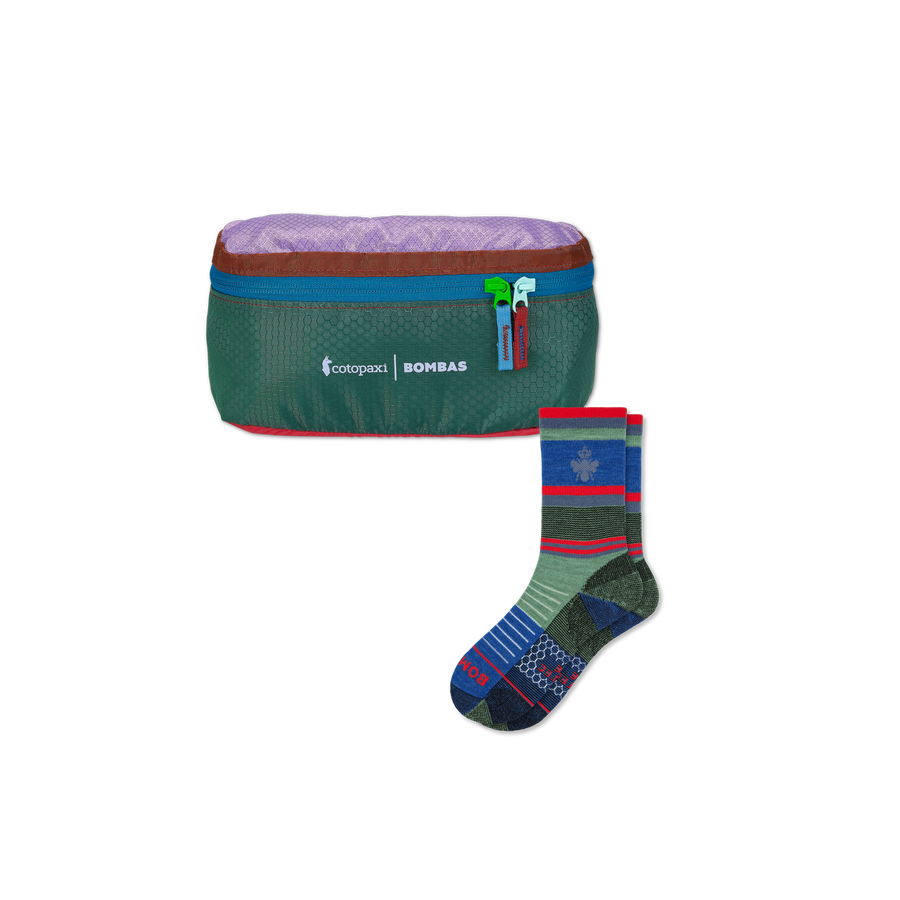 Cotopaxi x Bombas Merino Wool Blend Hiking Calf Sock & Fanny Pack - Light Cushion