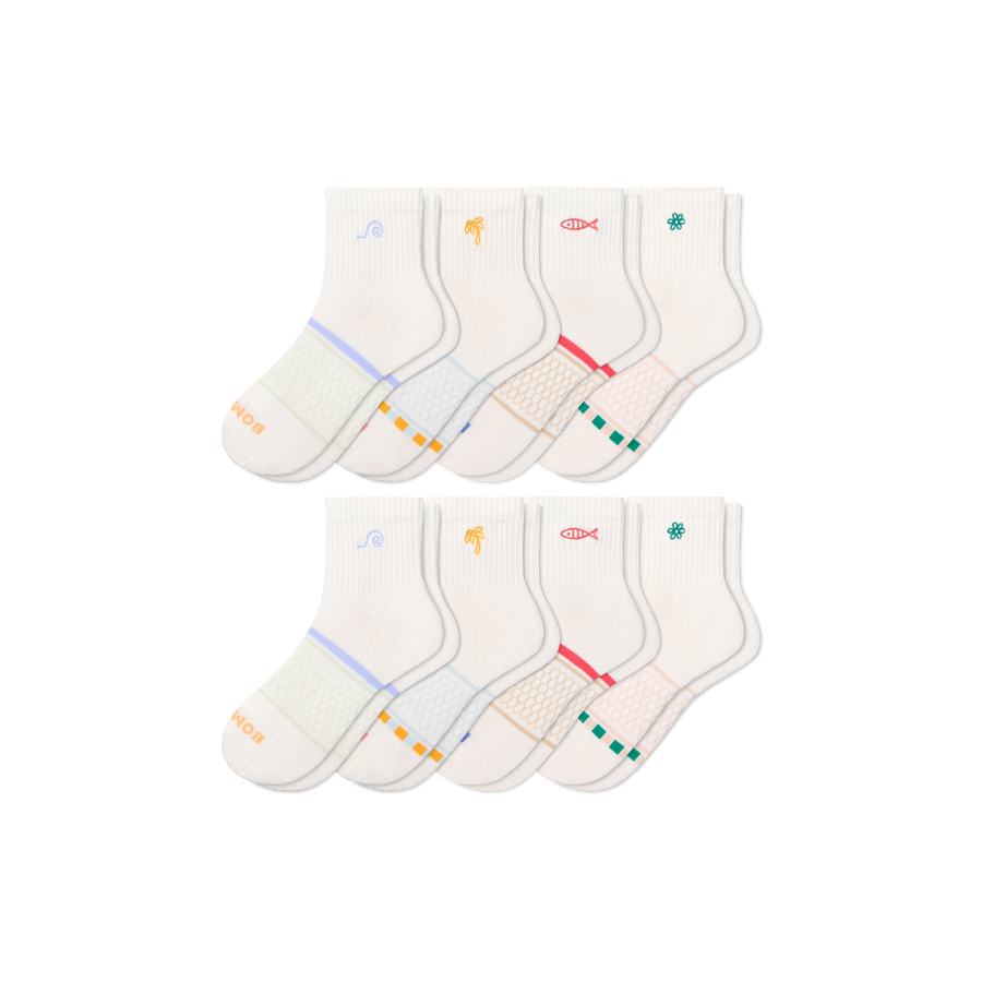 Women's Beach Day Quarter Sock 8-Pack - Classic Ready