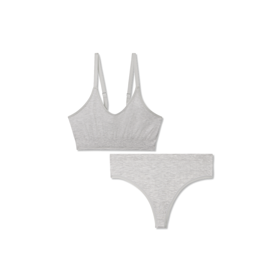 Women's Seamless Scoop Bralette + Thong Pack - Easy Choice