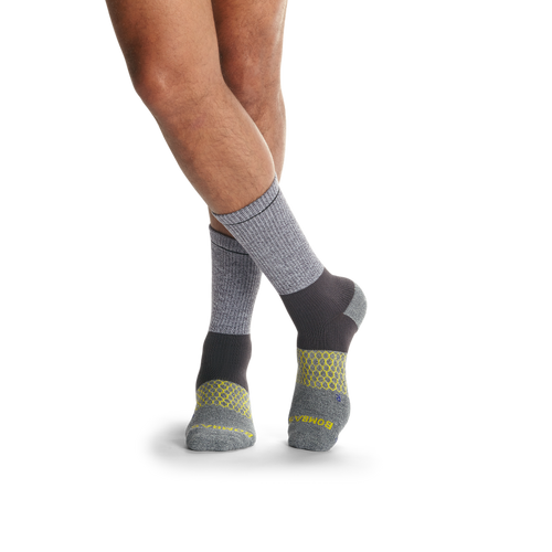 Men's All-Purpose Performance Work Calf Sock 3-Pack - white-black-mix - 2