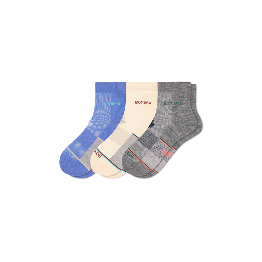 Women's Sport Merino Wool Blend Quarter Sock 3-Pack - Fresh Choice
