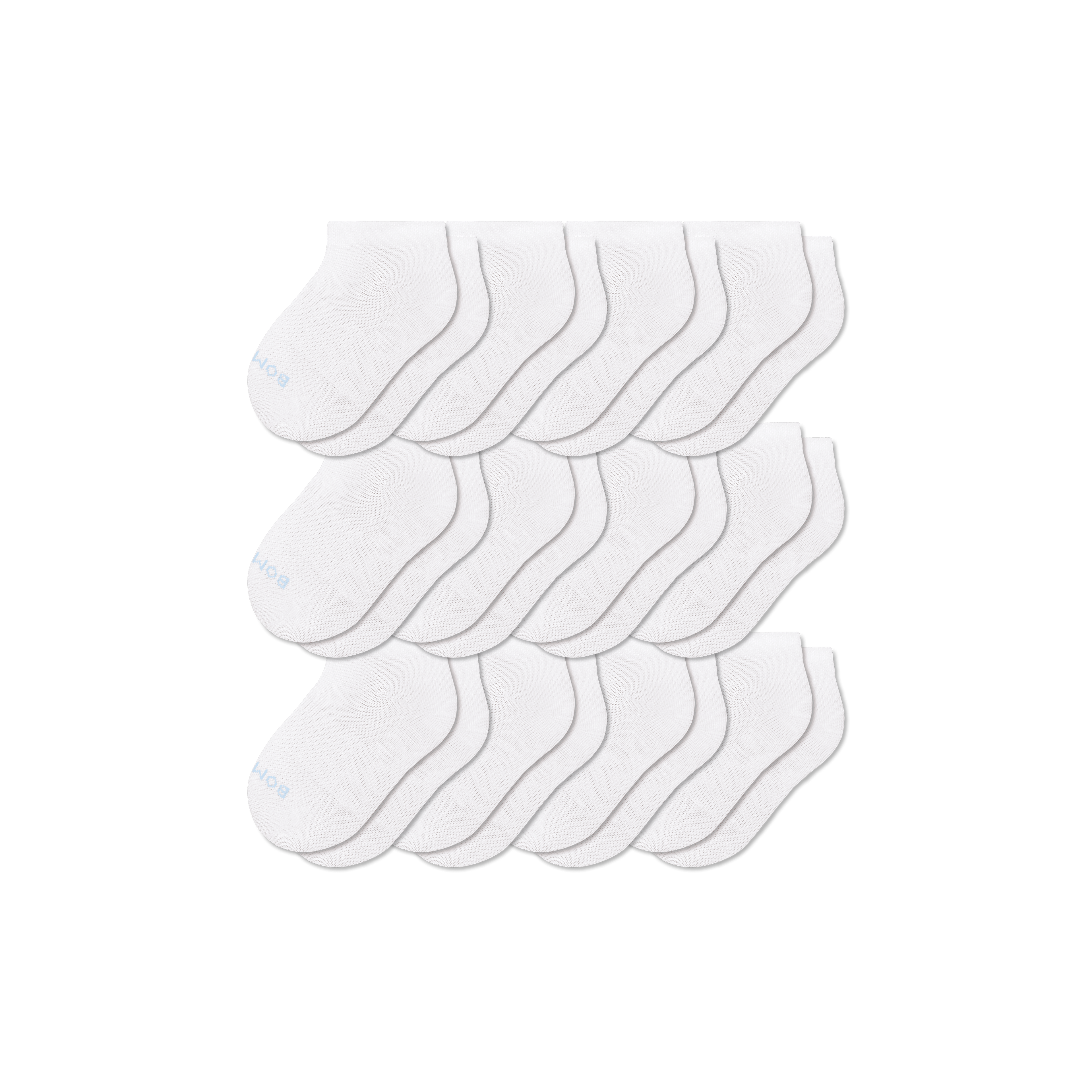 Junior Lightweight Ankle Sock 12-Pack - White